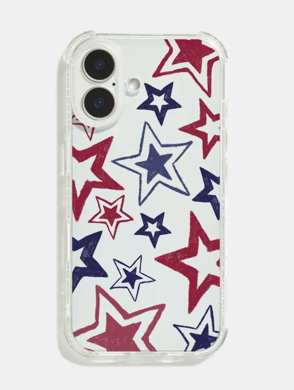 Blue & Red Shock iPhone Case sold by Skinnydip London