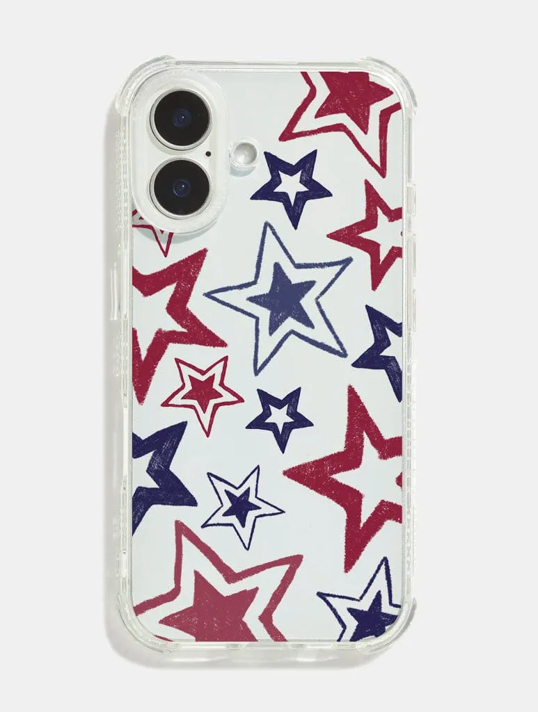 Blue & Red Shock iPhone Case sold by Skinnydip London