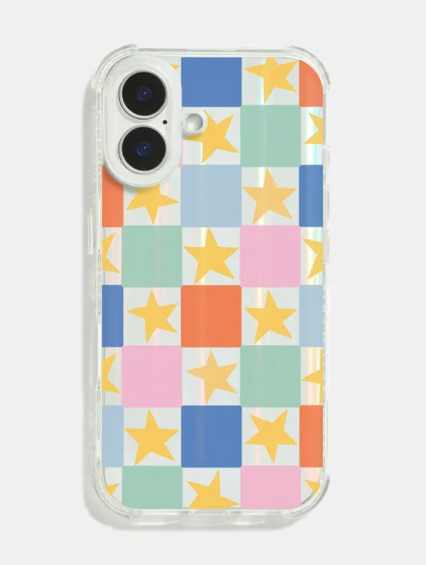 Checked Star Shock iPhone Case sold by Skinnydip London