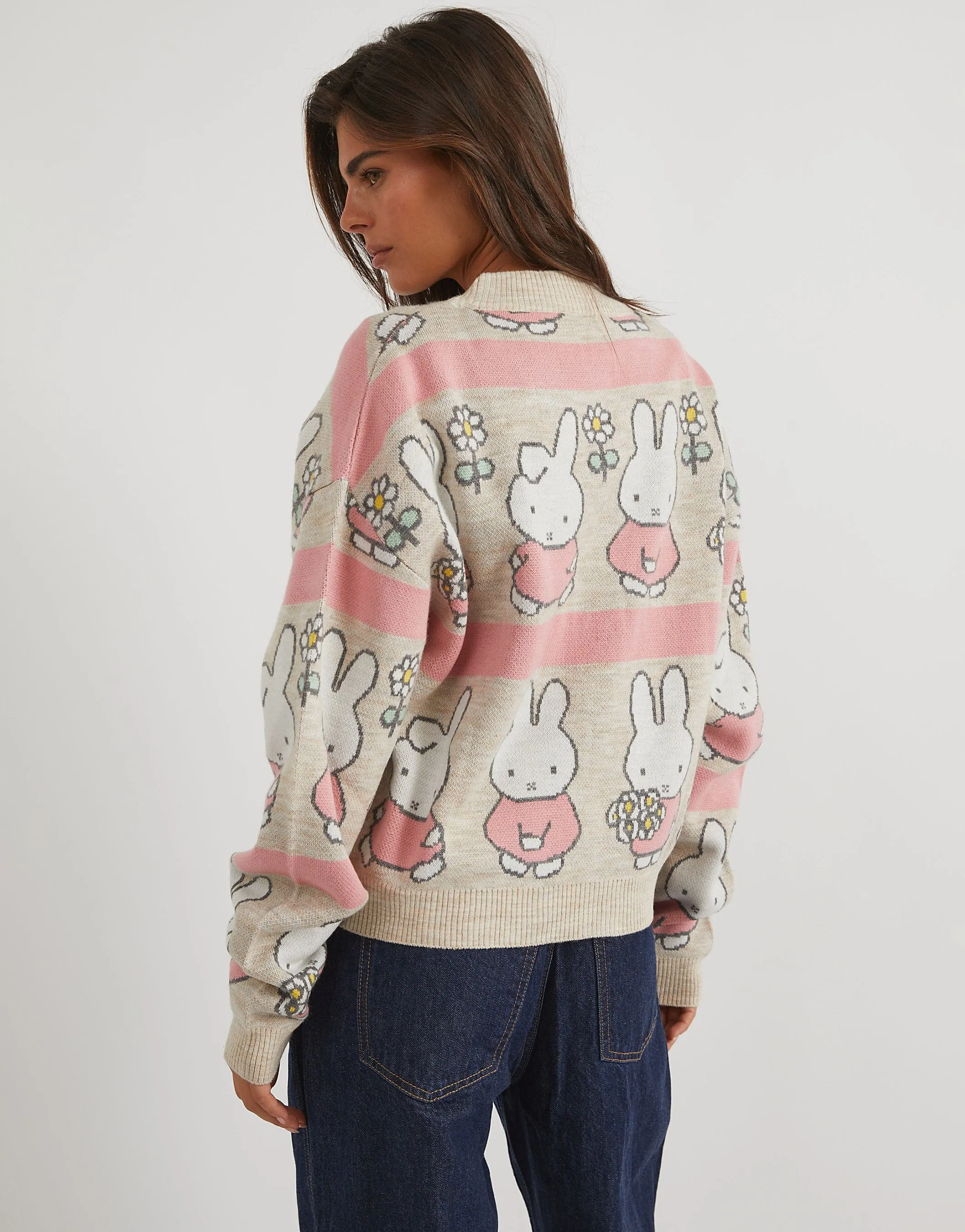 Miffy x Skinnydip Stripe Knitted Cardigan sold by Skinnydip London product image thumbnail 3