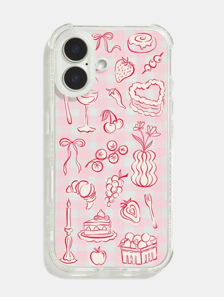 Gingham Foodie Shock iPhone Case sold by Skinnydip London