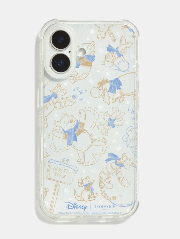 Disney Christmas Pooh Sketch Shock iPhone Case sold by Skinnydip London