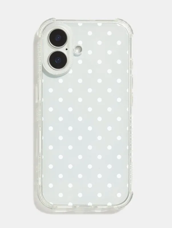 Polka Dot White Shock iPhone Case sold by Skinnydip London