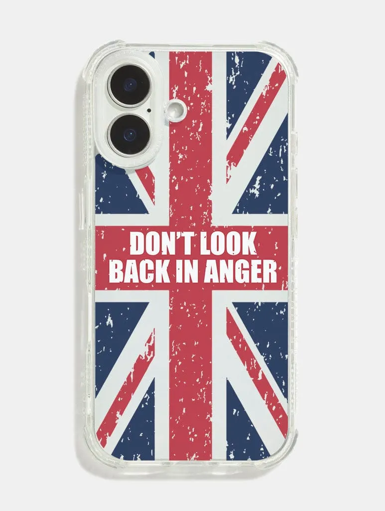 Don't Look Back In Anger Shock iPhone Case sold by Skinnydip London