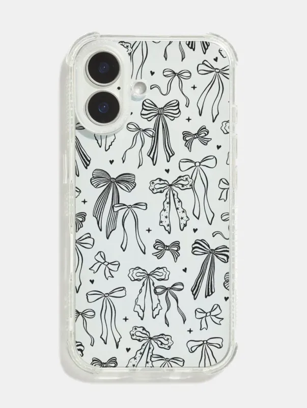 Black Painted Bows Shock iPhone Case sold by Skinnydip London