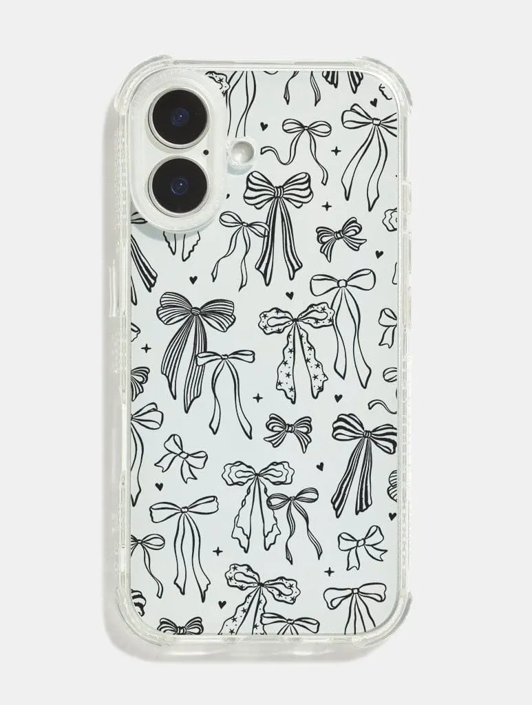 Black Painted Bows Shock iPhone Case sold by Skinnydip London