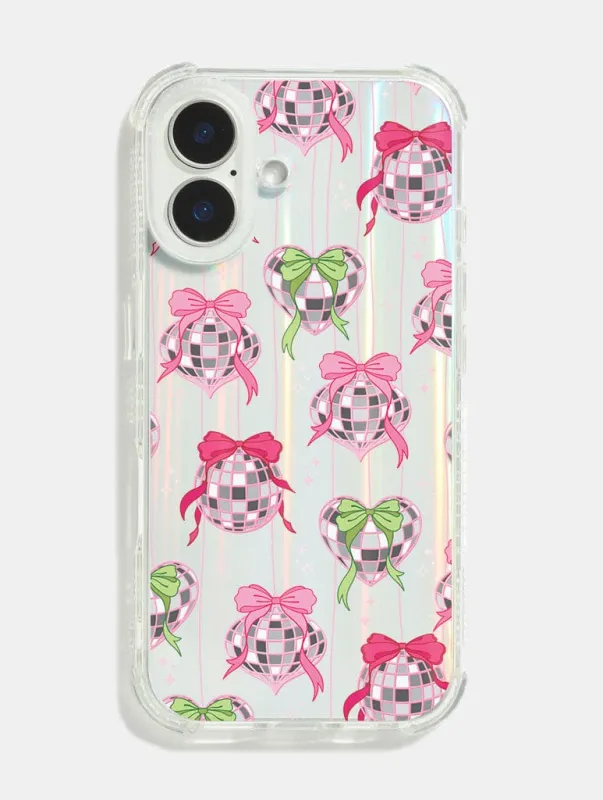 Pink & Green Disco Baubles Shock iPhone Case sold by Skinnydip London