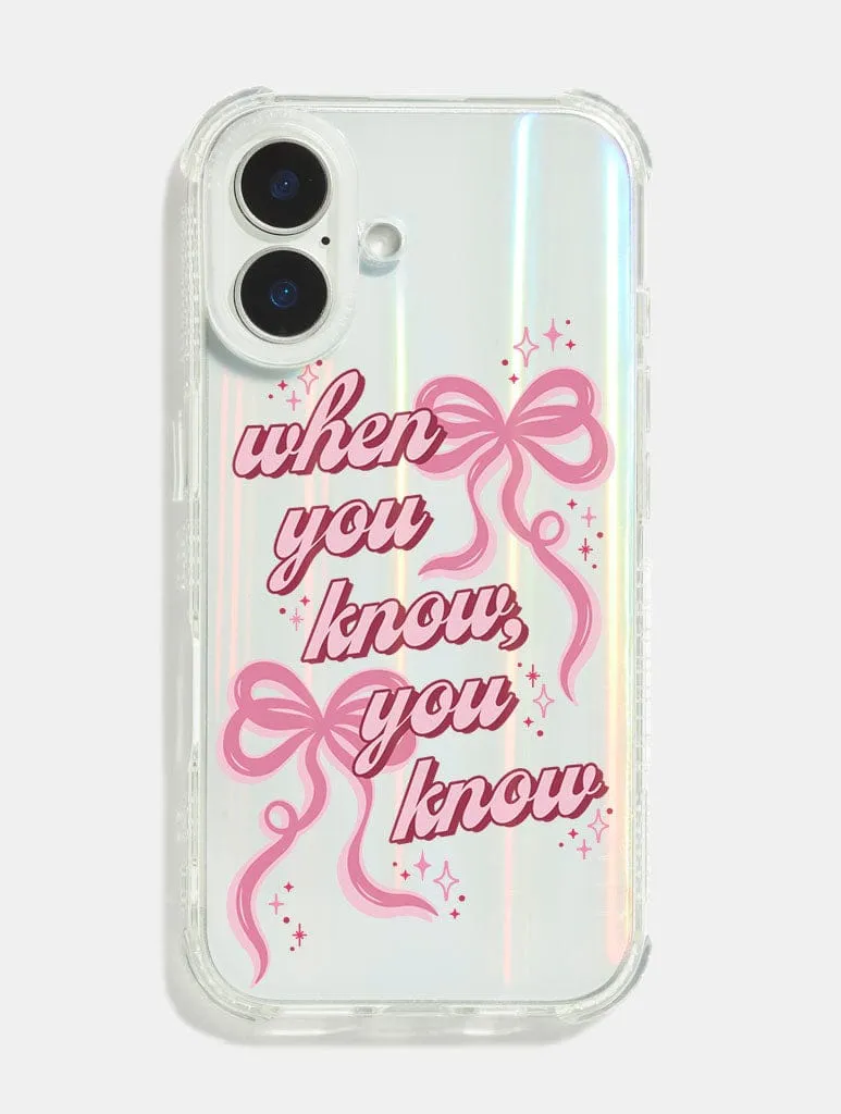 When You Know You Know Shock iPhone Case sold by Skinnydip London