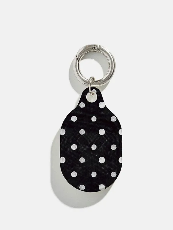 Black and White Painted Polka Dot AirTag in Gloss sold by Skinnydip London