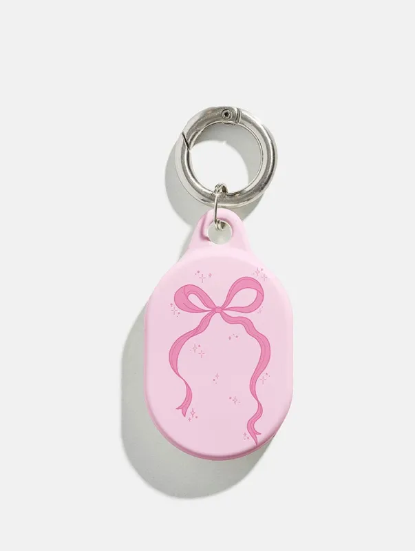 Pink Single Bow AirTag Case in Gloss sold by Skinnydip London