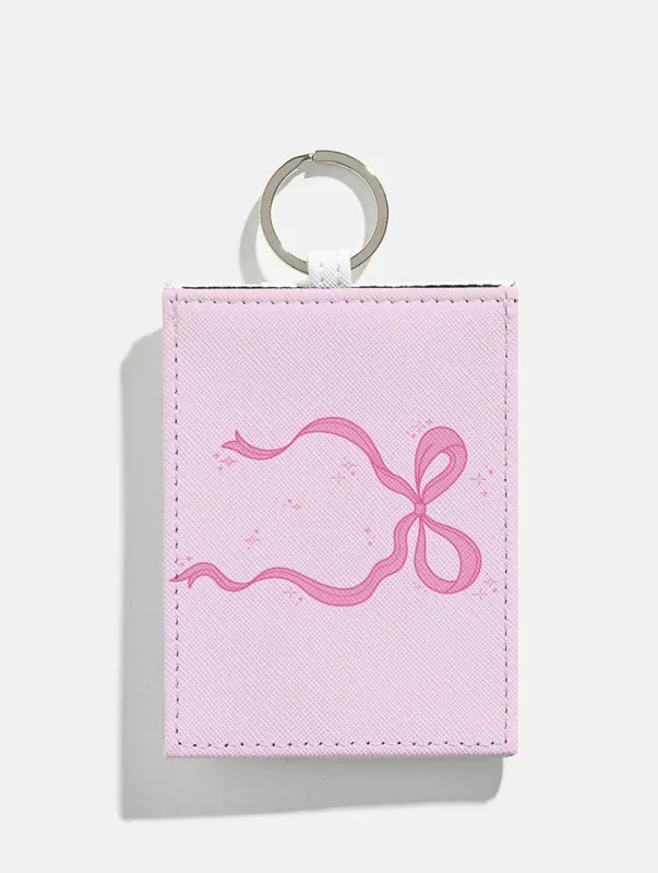 Pink Single Bow Card Holder sold by Skinnydip London