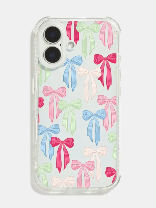 Striped Bows Shock iPhone Case sold by Skinnydip London