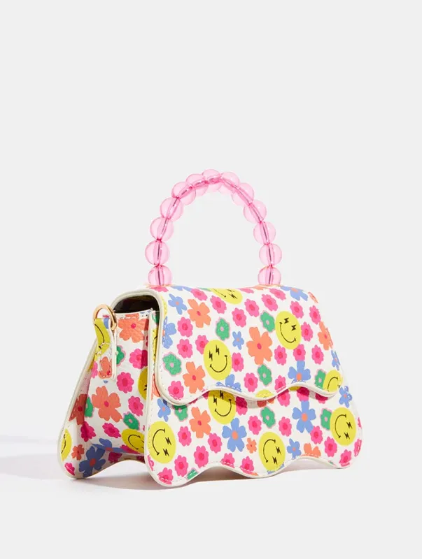 Mini Wave Happy Floral Top Handle Bag sold by Skinnydip London