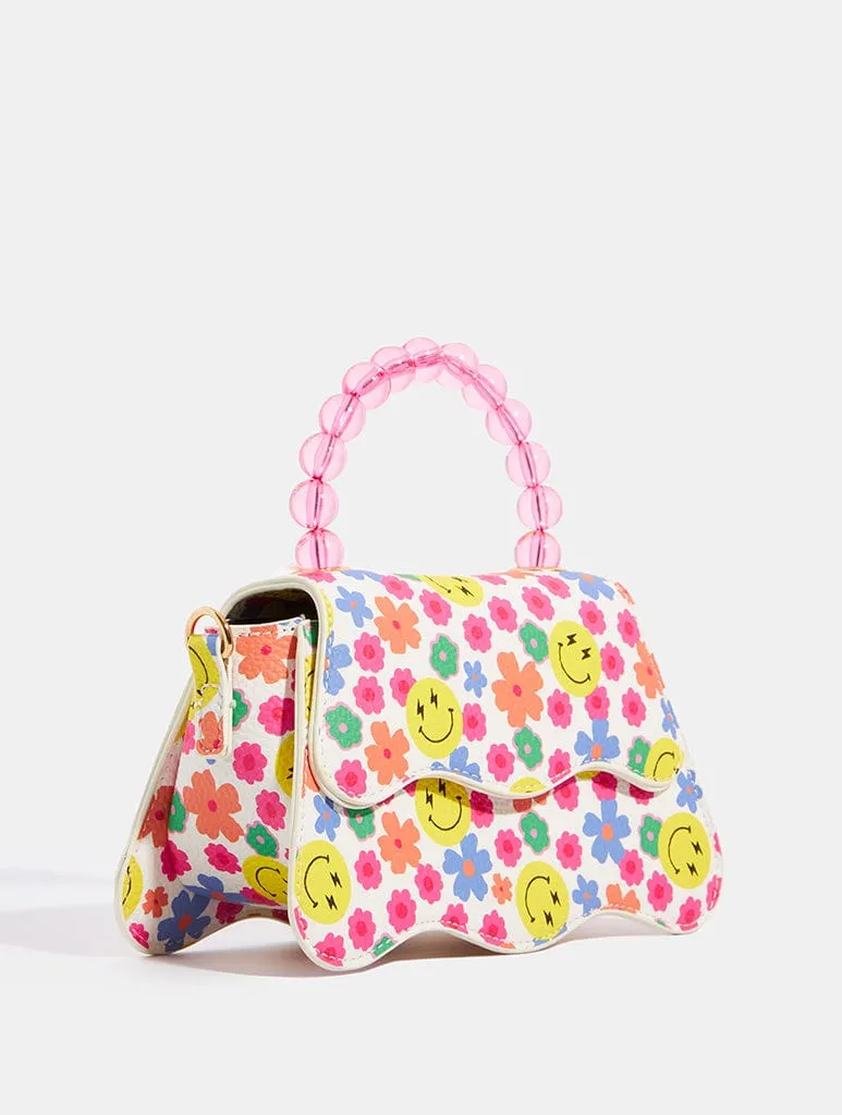 Mini Wave Happy Floral Top Handle Bag sold by Skinnydip London