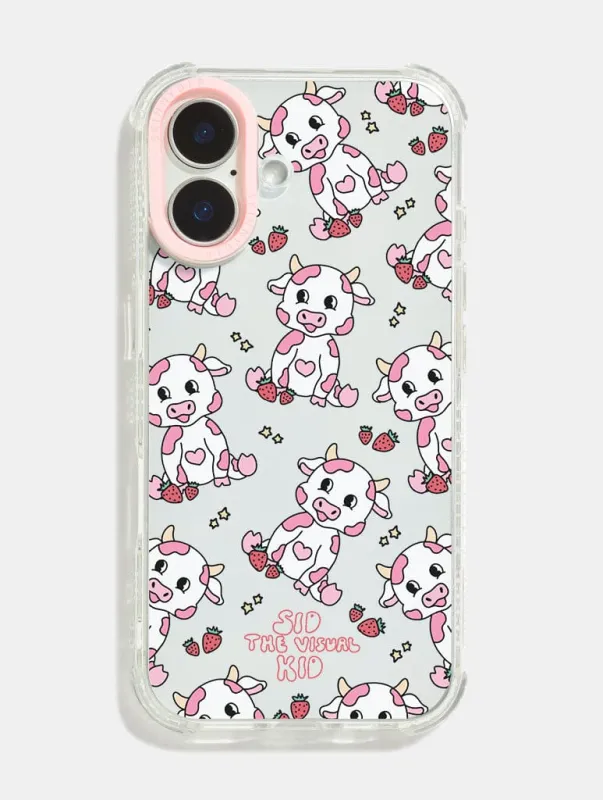 Sid the Visual Kid x Skinnydip Strawberry Cow Shock iPhone Case sold by Skinnydip London