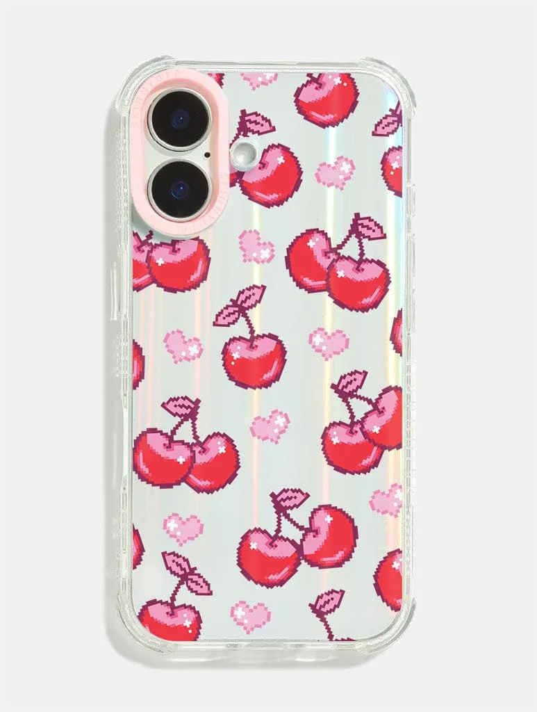 Big Fat Jenna x Skinnydip Pixel Cherry Shock iPhone Case sold by Skinnydip London
