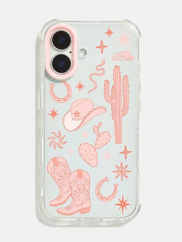 Pink Cowgirl Shock iPhone Case sold by Skinnydip London