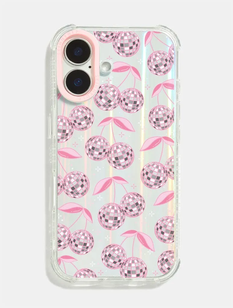 Disco Cherries Pink Shock iPhone Case sold by Skinnydip London