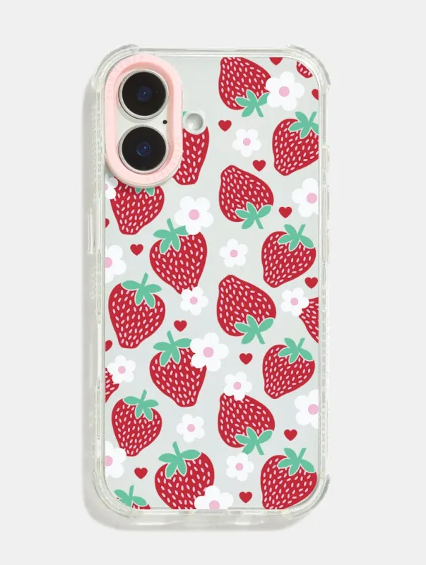 Minimal Strawberry Shock iPhone Case sold by Skinnydip London
