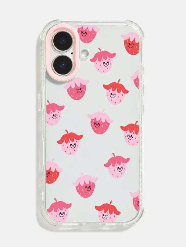 Jessica Lee x Skinnydip Strawberry Smiles Shock iPhone Case sold by Skinnydip London