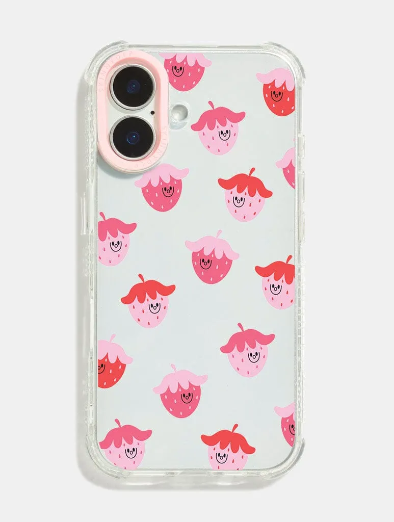 Jessica Lee x Skinnydip Strawberry Smiles Shock iPhone Case sold by Skinnydip London