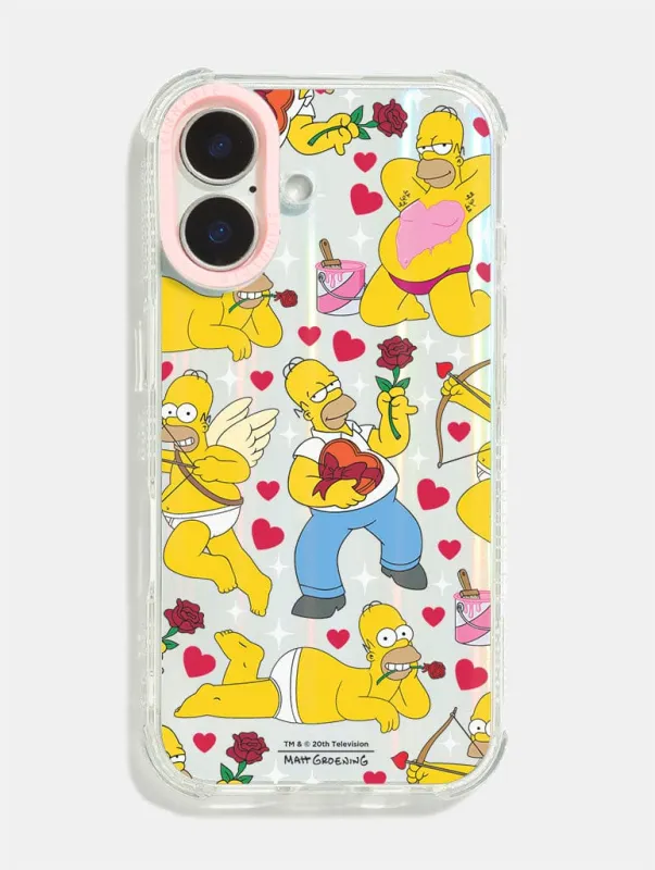 The Simpsons Romantic Homer Shock iPhone Case sold by Skinnydip London