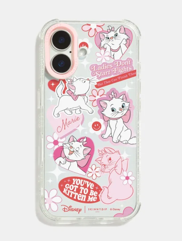 Disney Marie Cute Sticker Shock iPhone Case sold by Skinnydip London