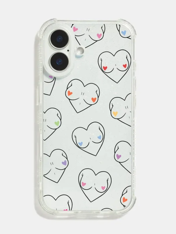 Charlotte Willcox x Skinnydip Boob Hearts Shock iPhone Case sold by Skinnydip London