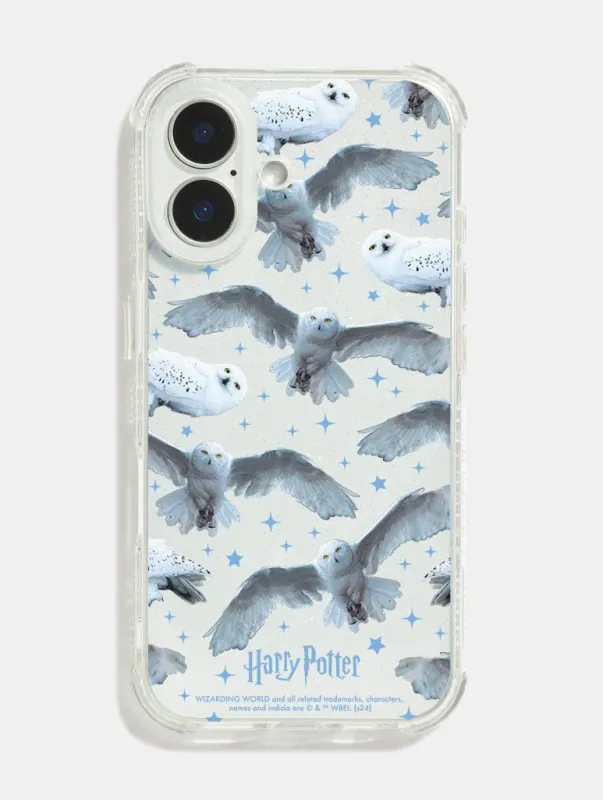 Harry Potter x Skinnydip Hedwig Glitter Shock iPhone Case made by Skinnydip London