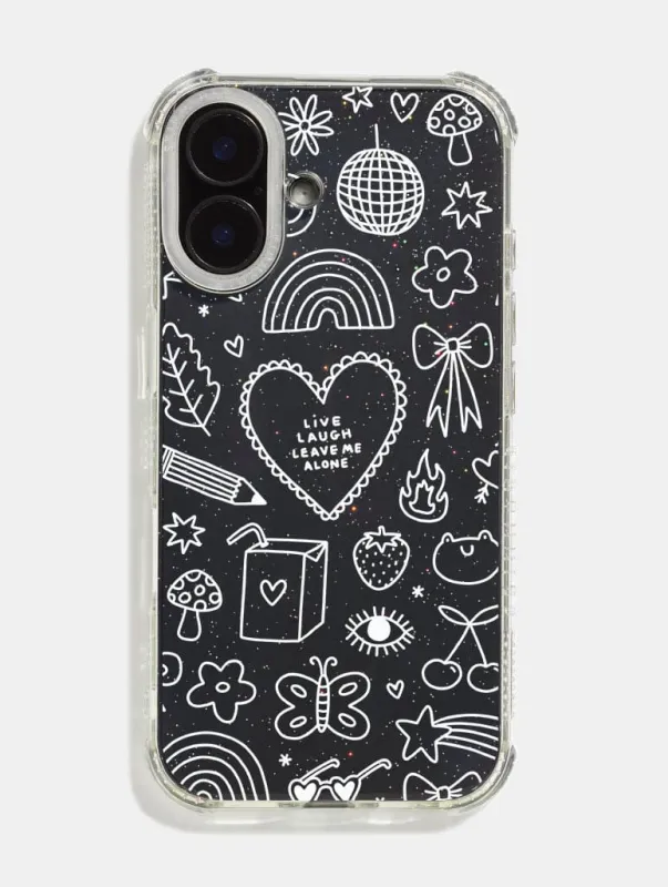 Tillie Rose Studio x Skinnydip Live Laugh Doodle Shock iPhone Case made by Skinnydip London