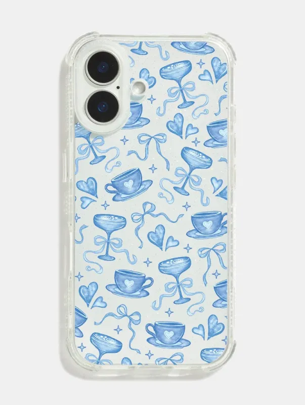 Espresso Blue Bow Shock iPhone Case sold by Skinnydip London