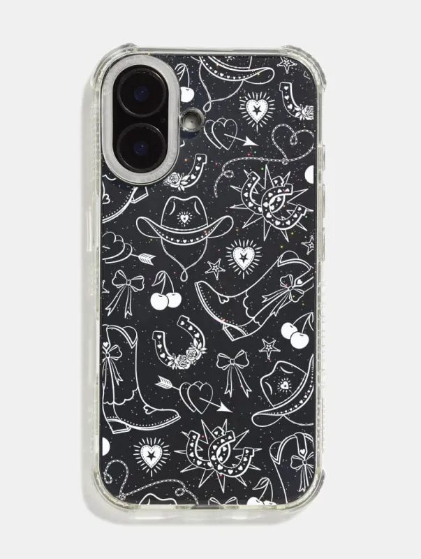 White Cowboy Valentine Shock iPhone Case sold by Skinnydip London