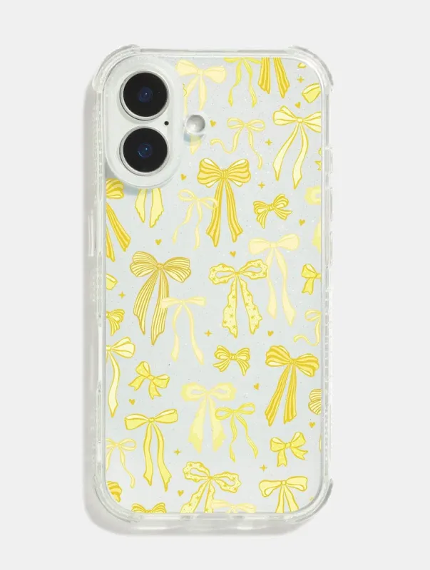 Yellow Painted Bows Shock iPhone Case sold by Skinnydip London