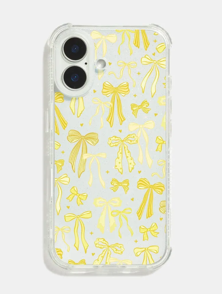 Yellow Painted Bows Shock iPhone Case sold by Skinnydip London