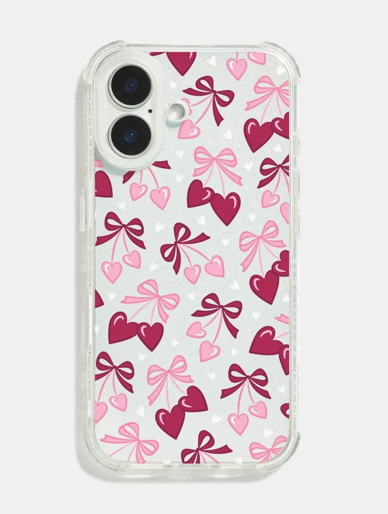 Heart Bow Cherries Shock iPhone Case sold by Skinnydip London