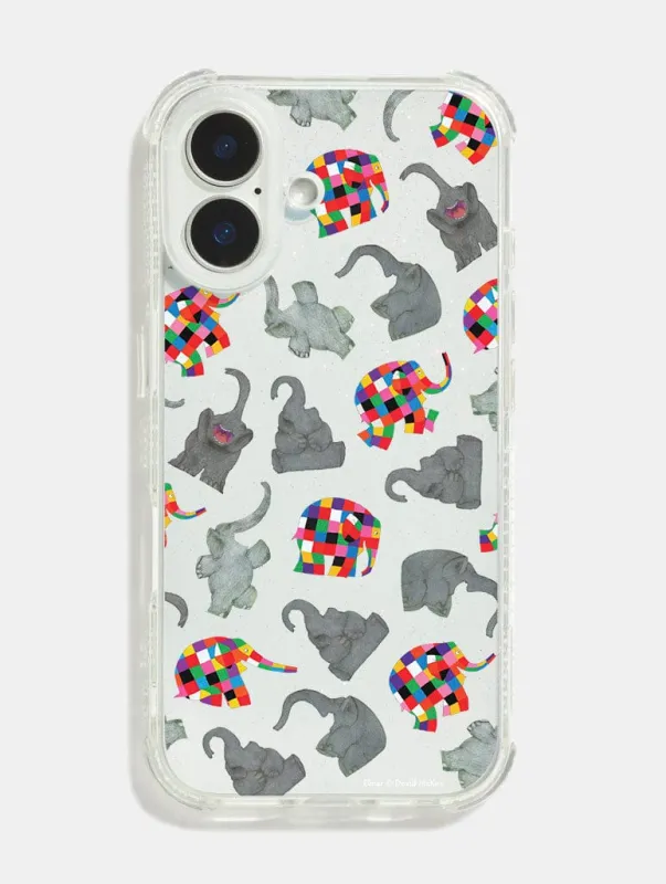 Elmer Grey & Multi Shock iPhone Case sold by Skinnydip London