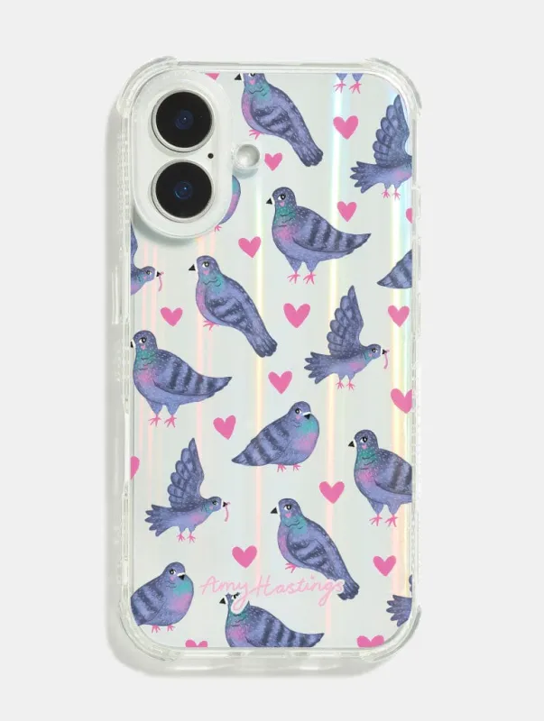 Amy Hastings x Skinnydip Pigeon Lover Shock iPhone Case made by Skinnydip London
