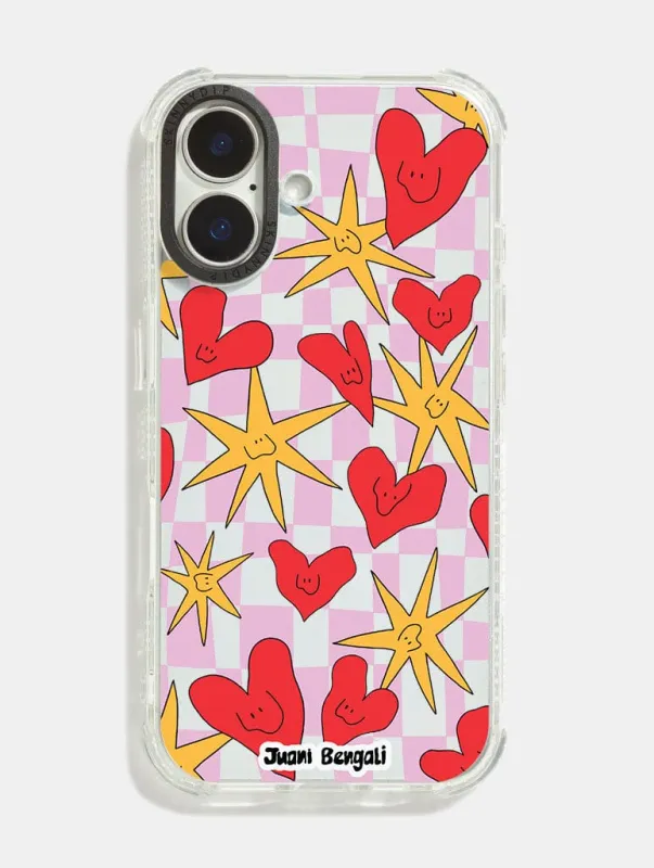 Juani Bengali x Skinnydip Hearts And Stars Shock iPhone Case sold by Skinnydip London