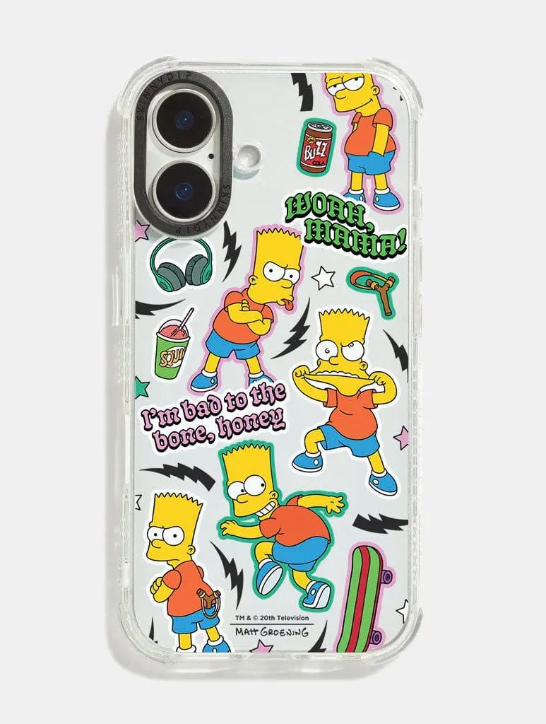 The Simpsons Bart Sticker Shock iPhone Case sold by Skinnydip London