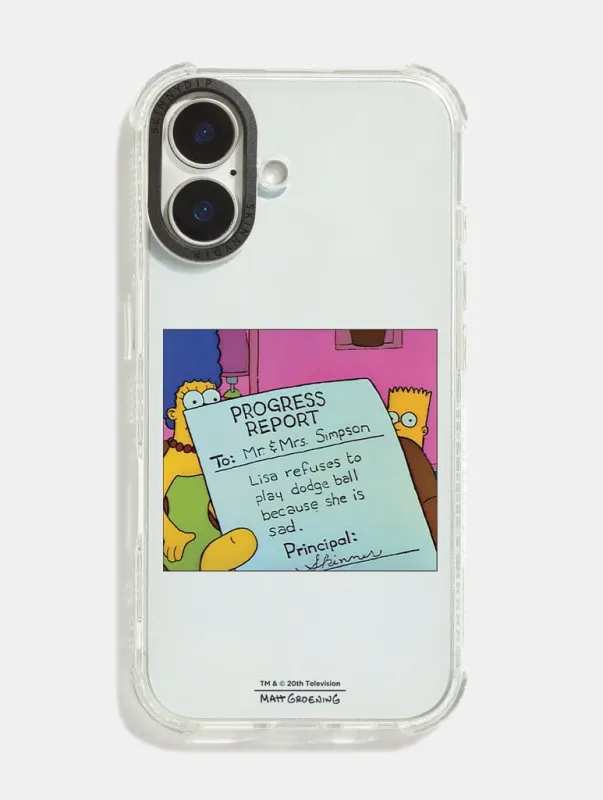 The Simpsons Lisa Is Sad Shock iPhone Case sold by Skinnydip London