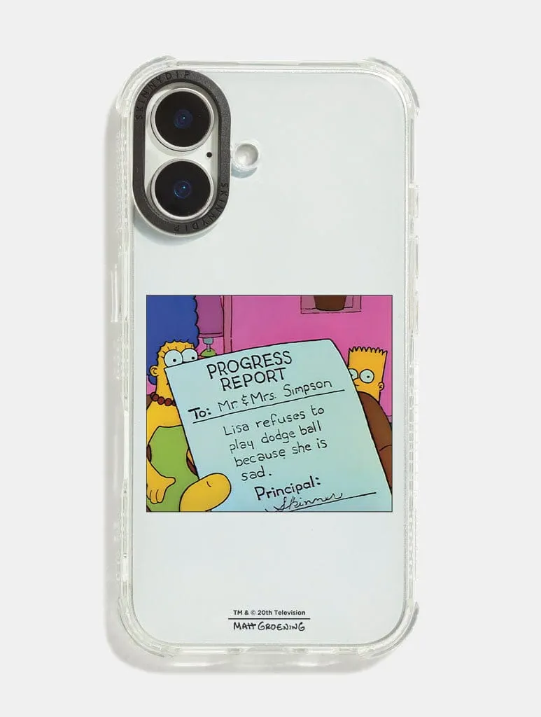 The Simpsons Lisa Is Sad Shock iPhone Case sold by Skinnydip London