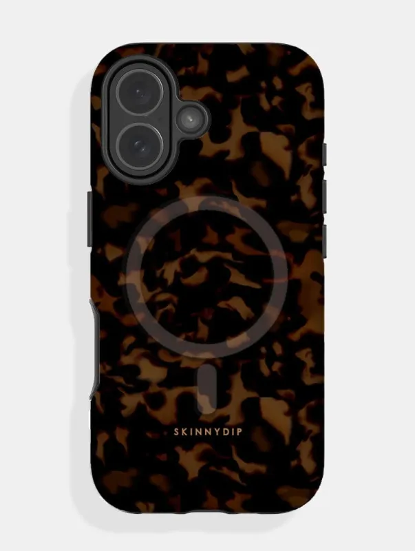 Dark Tortoise Shell MagSafe Ultra Protective iPhone Case sold by Skinnydip London