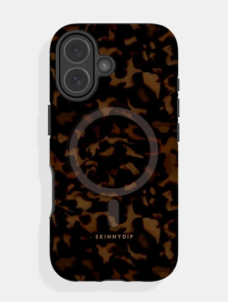 Dark Tortoise Shell MagSafe Ultra Protective iPhone Case sold by Skinnydip London
