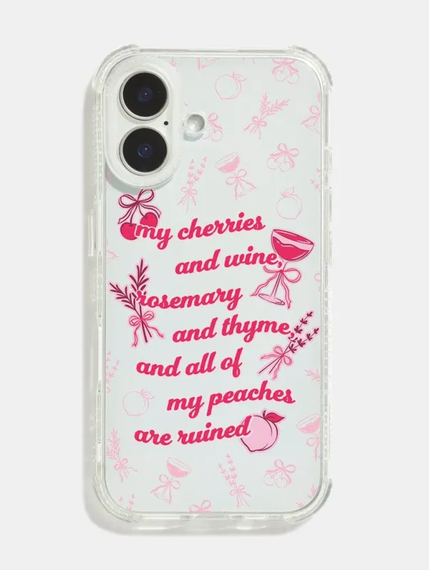 Cherries And Wine Shock iPhone Case sold by Skinnydip London