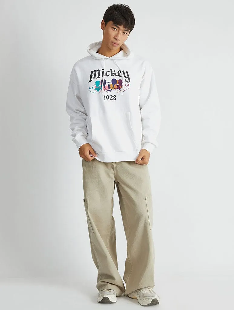 Disney Mickey Mouse Gothic Hoodie In White sold by Skinnydip London product image thumbnail 4