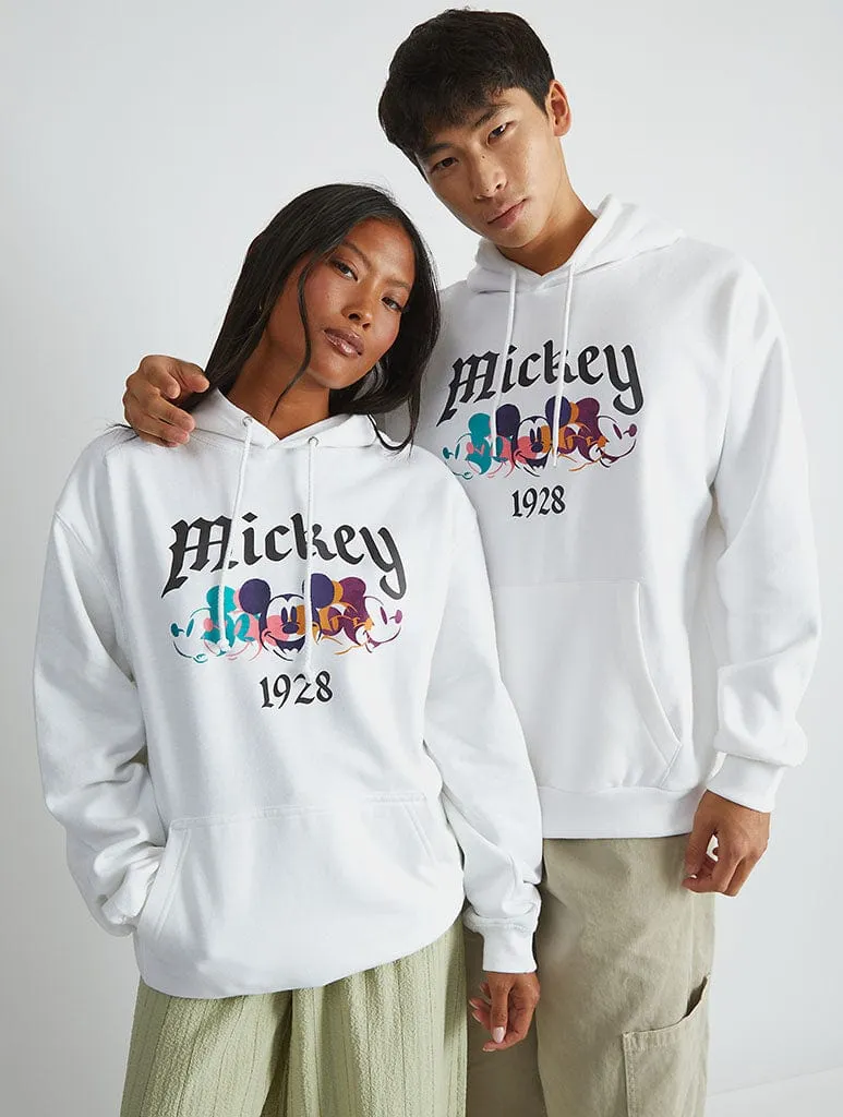 Disney Mickey Mouse Gothic Hoodie In White sold by Skinnydip London product image thumbnail 5