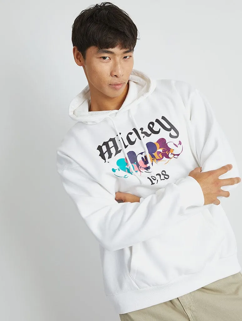 Disney Mickey Mouse Gothic Hoodie In White sold by Skinnydip London product image thumbnail 2