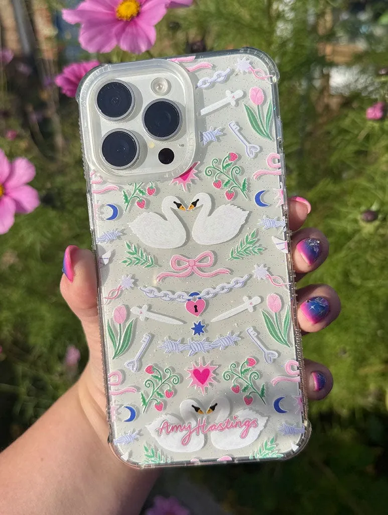 Amy Hastings x Skinnydip Pretty Swans Shock iPhone Case sold by Skinnydip London product image thumbnail 2