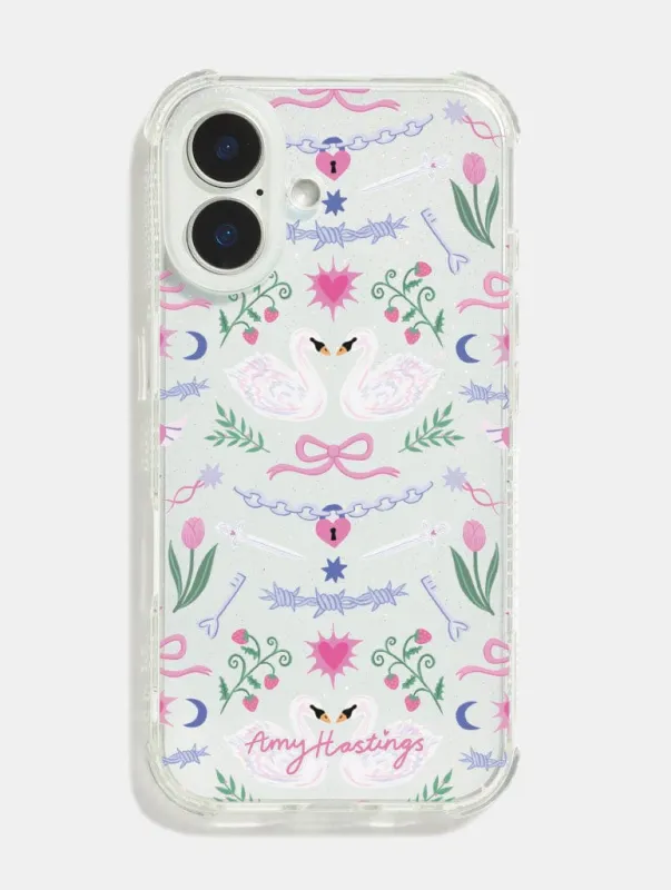 Amy Hastings x Skinnydip Pretty Swans Shock iPhone Case sold by Skinnydip London