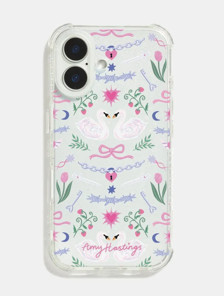 Amy Hastings x Skinnydip Pretty Swans Shock iPhone Case sold by Skinnydip London